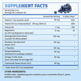 OPPWOW 10 in 1 Cortisol Supplements for Women & Men Vitamin and mineral supplements, Sleep & Mood Support, 2 Fl Oz, Blueberry Flavor