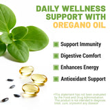 OPPWOW 2 in 1 Oil of Oregano Capsules Health food supplements - Oregano Oil with Black Seed Oil | 300 Capsules - 150 Days Supply