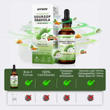 OPPWOW 8 in 1 Graviola Soursop Leaf Extract Liquid Natural herbal supplements - 1 Fl Oz
